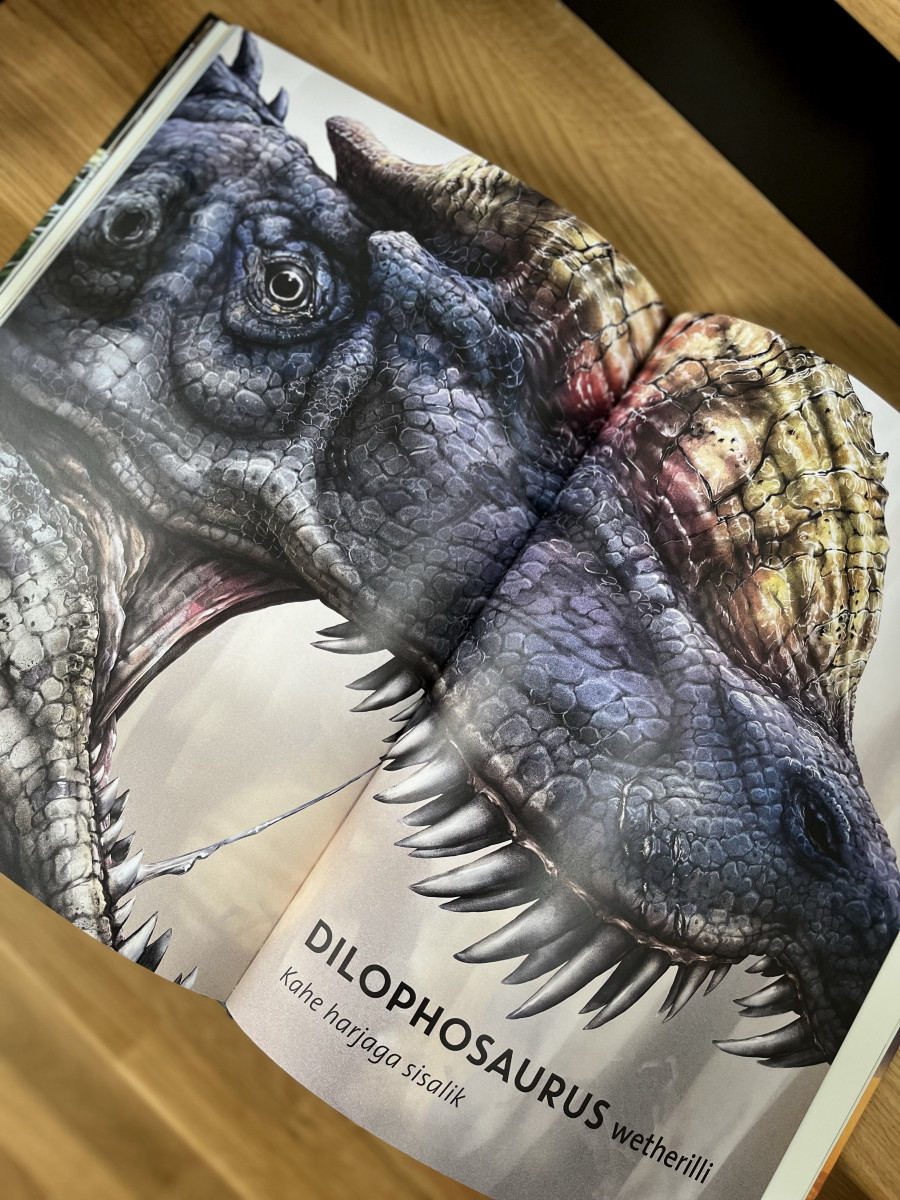 Raamat Elutruud loomad – dinosaurused, kõva kaanega teadusraamat lastele