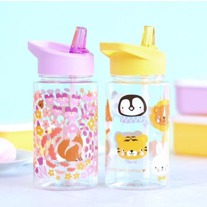 Laste joogipudel kõrrega ja lekkekindla spordikorgiga