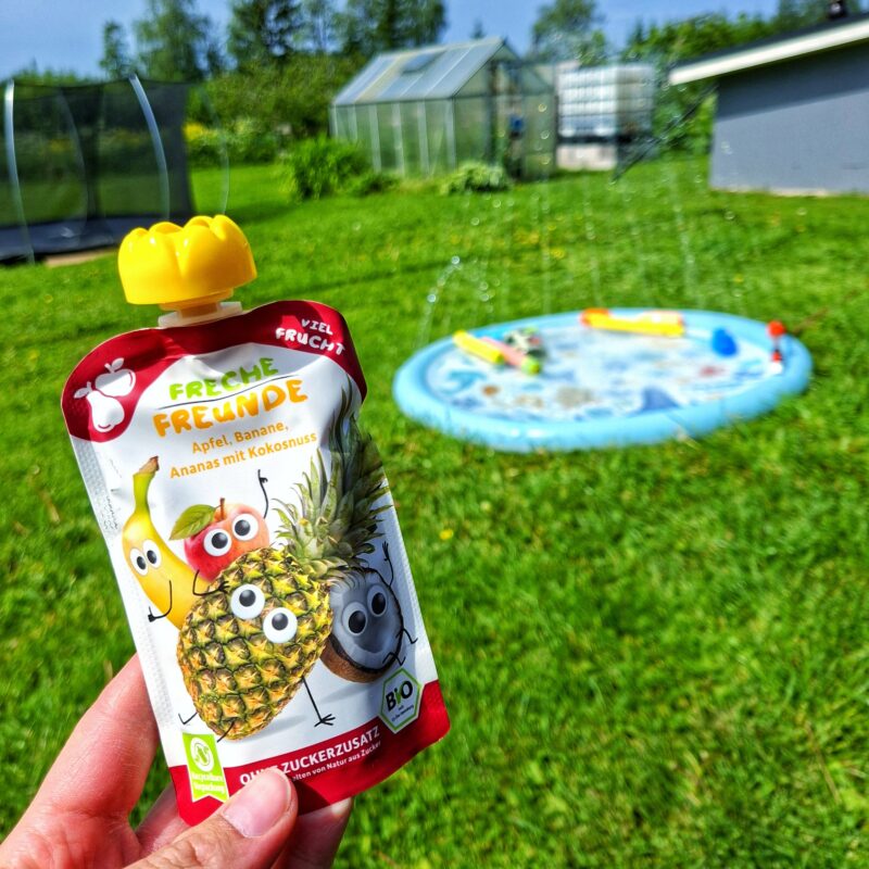 Ilma lisatud suhkruta banaani-, ananassipüree kookosega