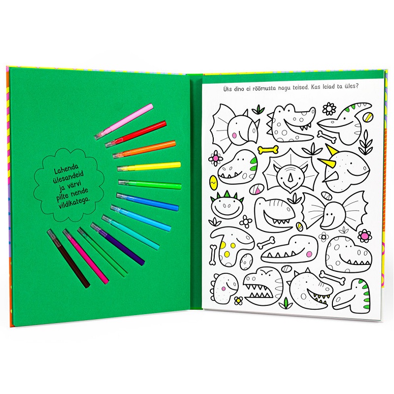 Laste tegelusraamat viltpliiatsitega – Minu suurim ja ägedaim kunstiraamat