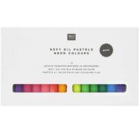 Rico Design neoonvärvides pehmed õlipastellid – 12 värvi komplekt"