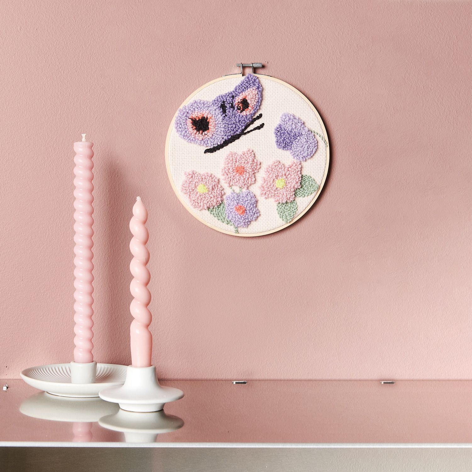 Laste tikkimiskomplekt liblikamotiiviga