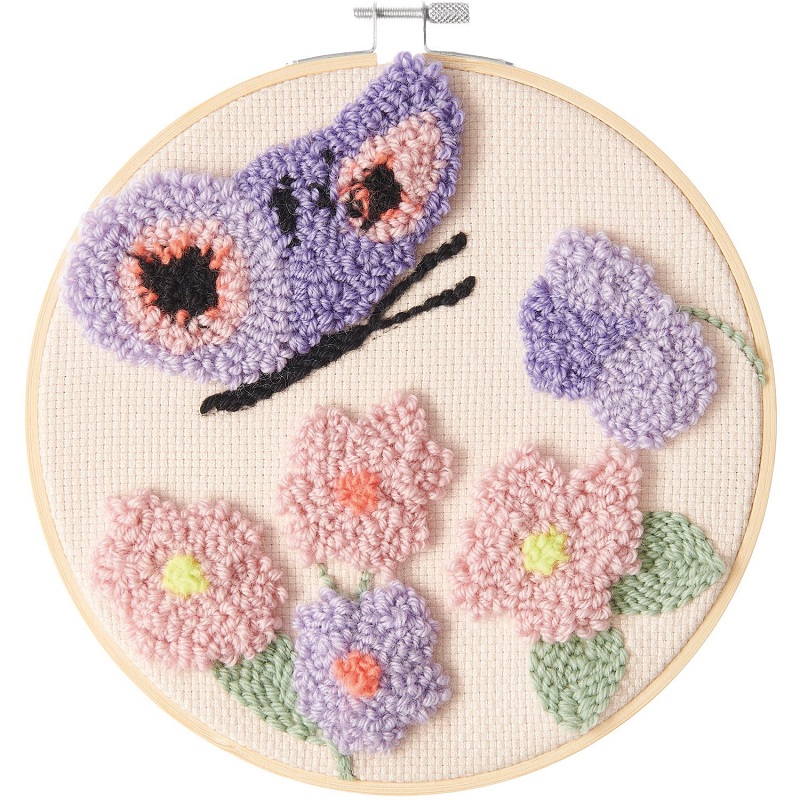 Laste tikkimiskomplekt liblikamotiiviga