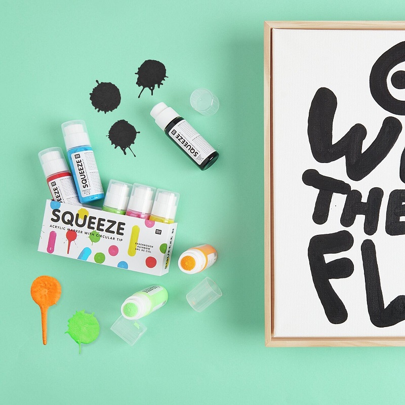 Laste vahtmarkerid ja akrüülmarkerite komplekt vikerkaarevärvides