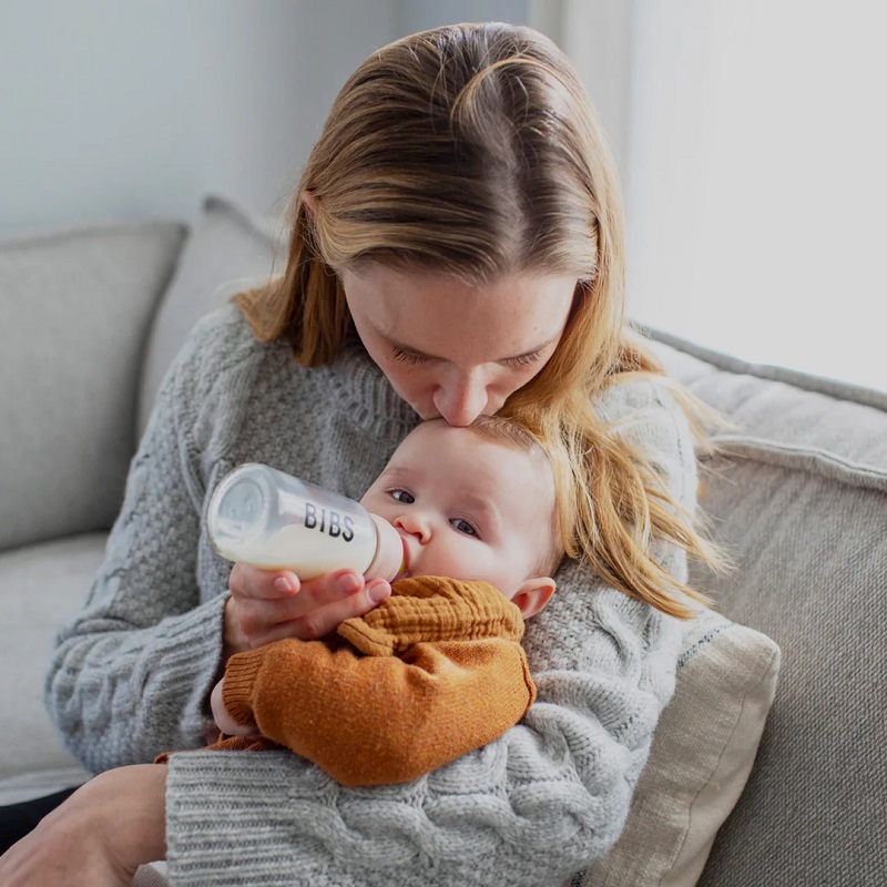 BIBS klaasist lutipudel 225 ml koos tarvikutega