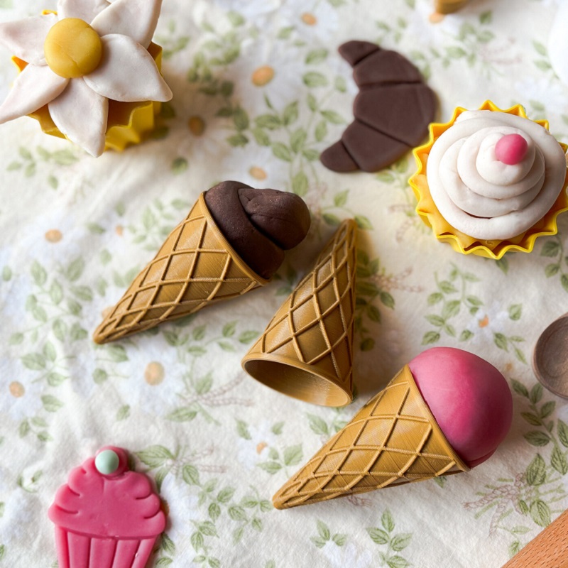 MICI plastiliinivormid jäätisetuutud ja jäätisevahvlid voolimiseks, meisterdamiseks ja sorteerimismängudeks