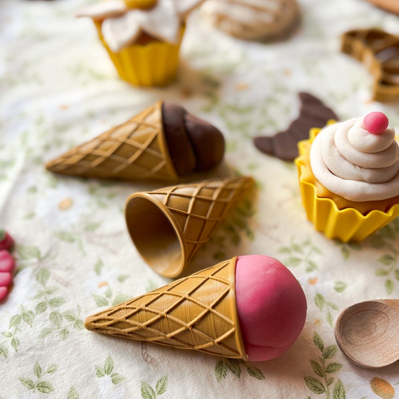 MICI plastiliinivormid jäätisetuutud ja jäätisevahvlid voolimiseks, meisterdamiseks ja sorteerimismängudeks