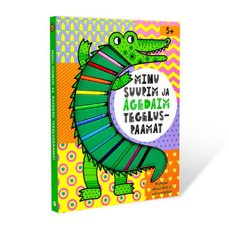 Laste tegelusraamat viltpliiatsitega – Minu suurim ja ägedaim kunstiraamat