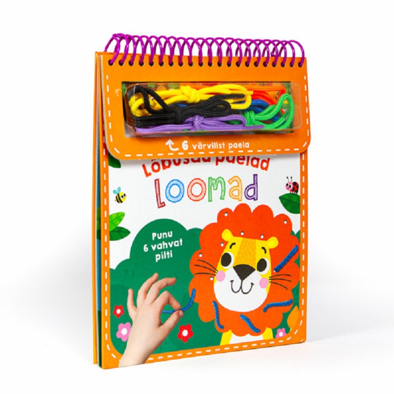 Laste nöörimismäng ja kunstiraamat Lõbusad paelad – Loomad