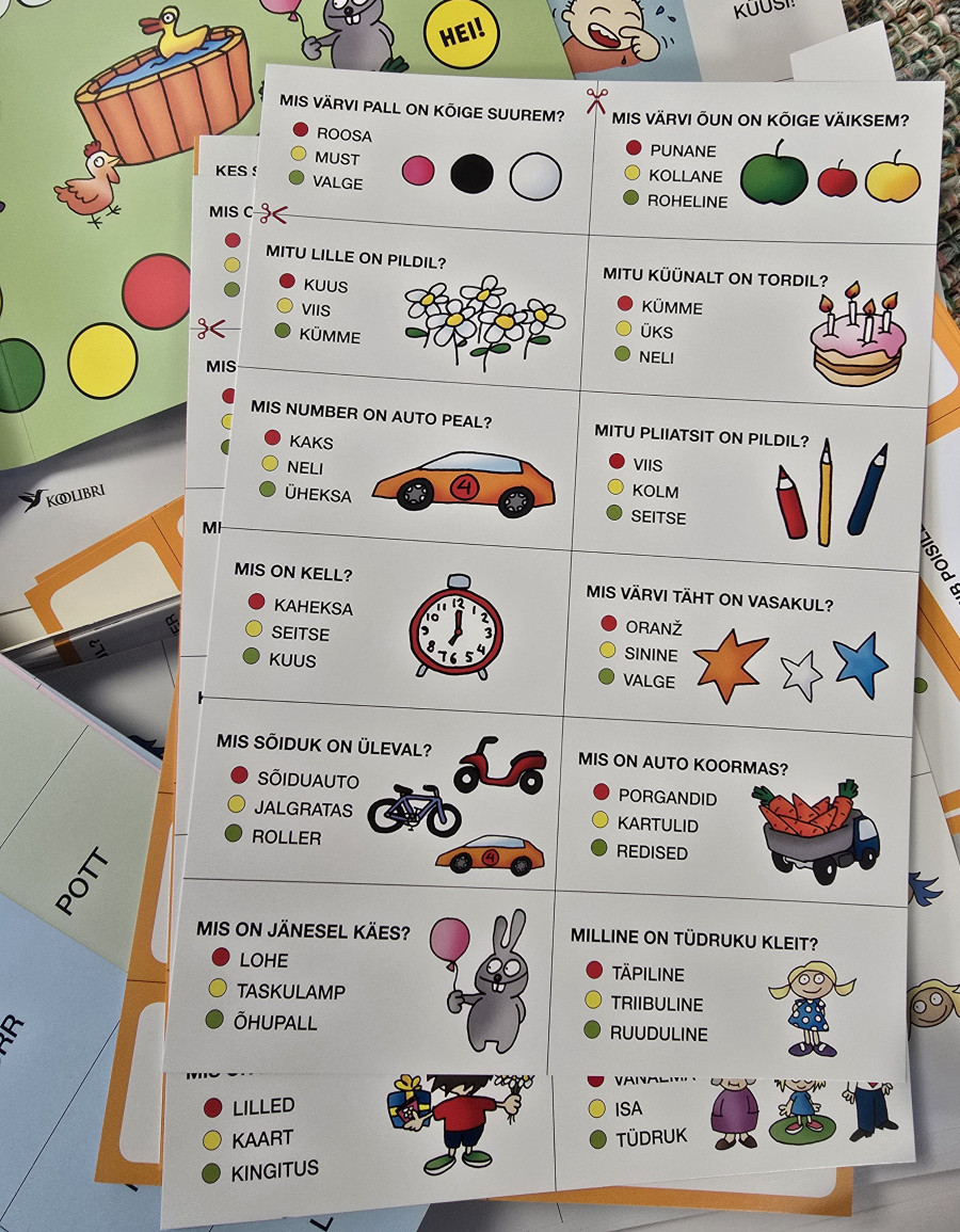 Lugemismängude kogumik 2 lastele karbis koos üheksa mänguga