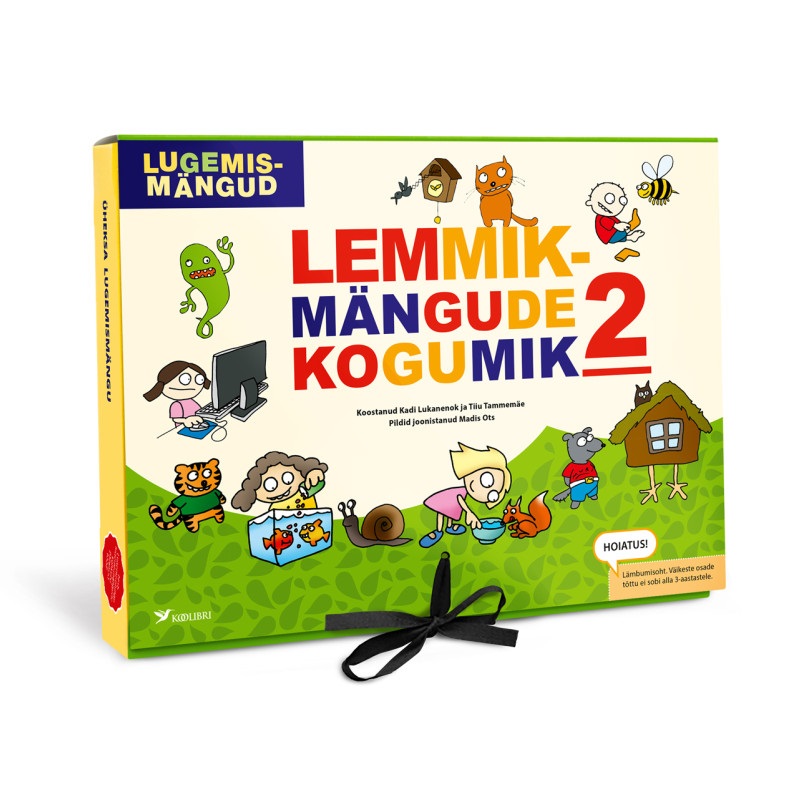 Lugemismängude kogumik 2 lastele karbis koos üheksa mänguga