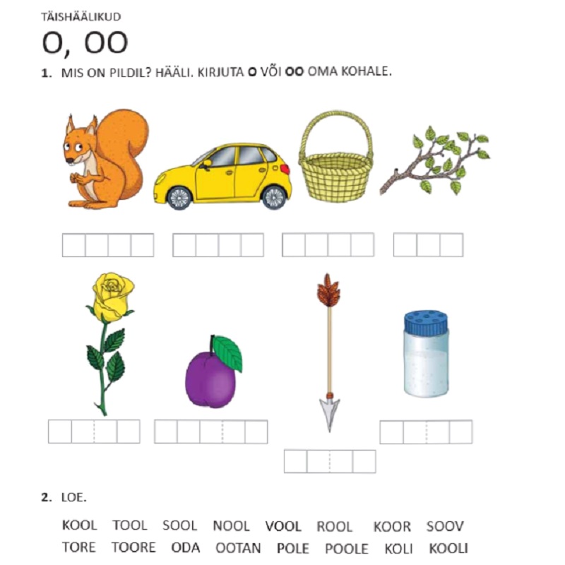 töövihik kooliminejale 1.klassi „Mina loen ja kirjutan“