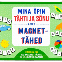 Magnettähestikuga õppemäng kaasaskantavas metallkarbis