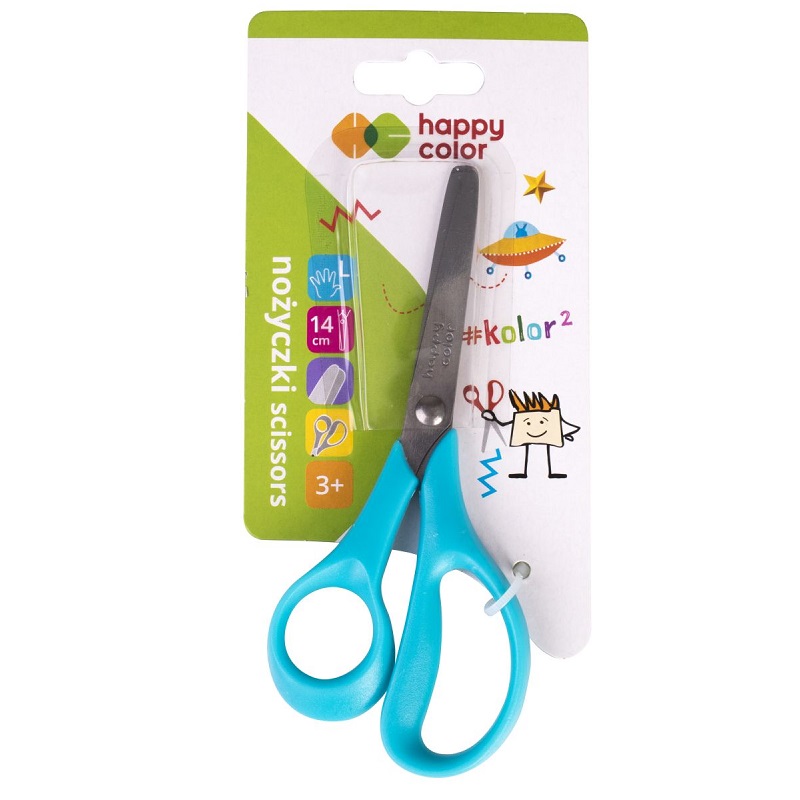 Ohutud vasakukäeliste käärid 14 cm roostevabast terasest