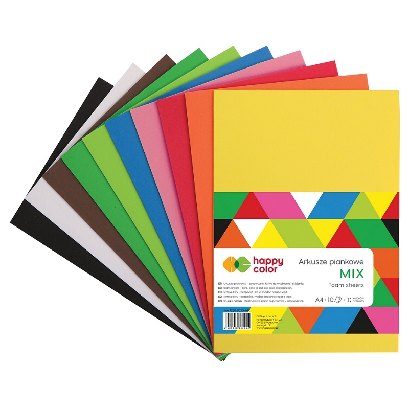 Käsitöö vahtpaber A4 – 10 värvilist lehte EVA materjalist