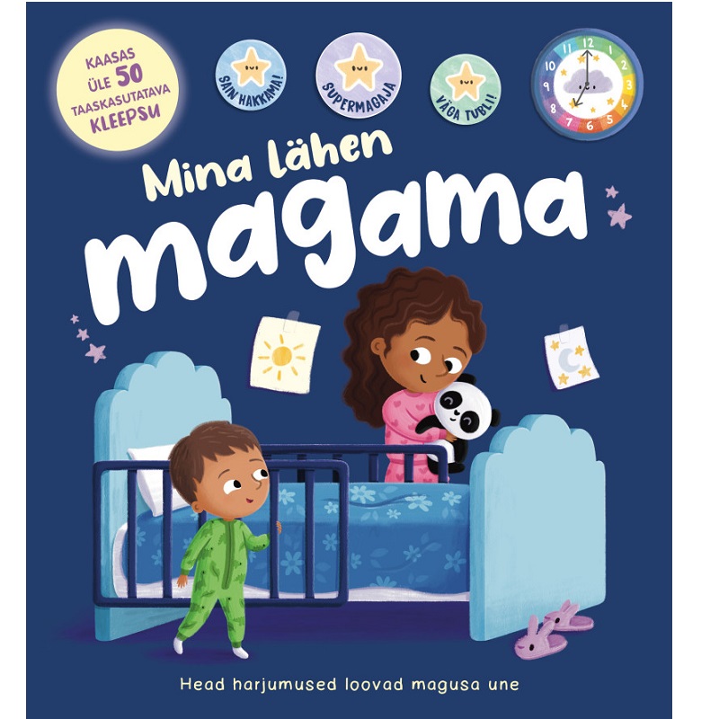 Korduvkasutatavate kleepsudega tegevusraamat “Mina lähen magama"