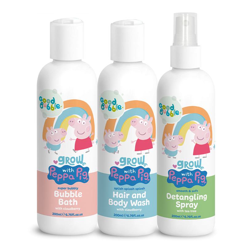 Good Bubble ohutu Peppa Pig vannivaht murakalõhnaga 200 ml pudel lastele