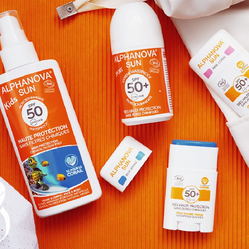 Eriti veekindel Alphanova Sun Sport Extreme SPF50 roll-on päikesekreem rannal kasutamiseks