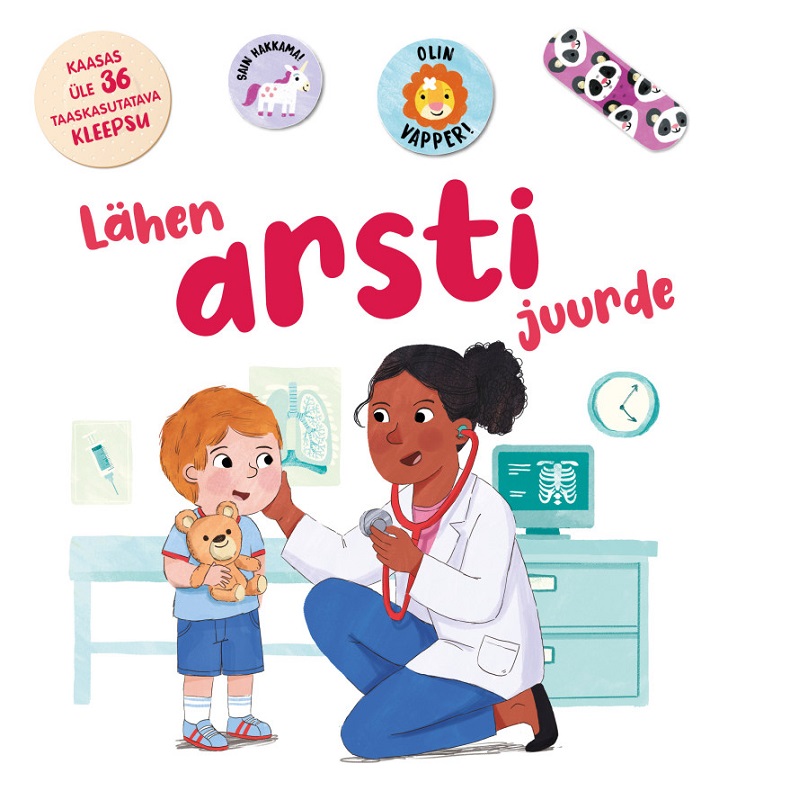 Korduvkasutatavate kleepsudega tegevusraamat “Lähen arsti juurde”
