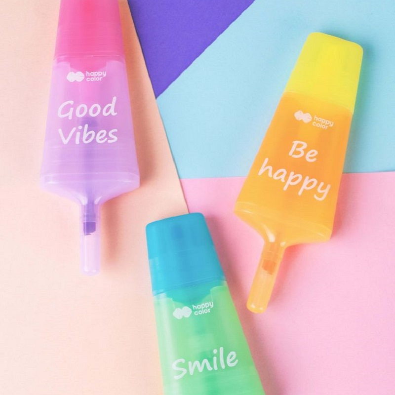 Kahevärviline mahlajää tekstimarker puuviljalõhnaga