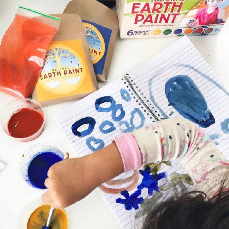Ohutu ja looduslik lapsesõbralik Natural Earth Paint näpuvärv, akvarellvärv, vesivärv, temperavärv