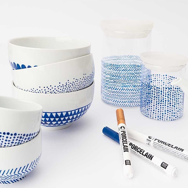 Küpsetatavad markerid portselani ja keraamika kaunistamiseks
