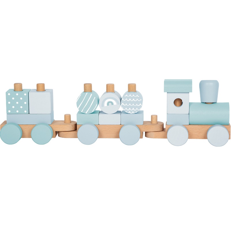 puidust rongikomplekt ja ladumismäng beebile ja väikelapsele