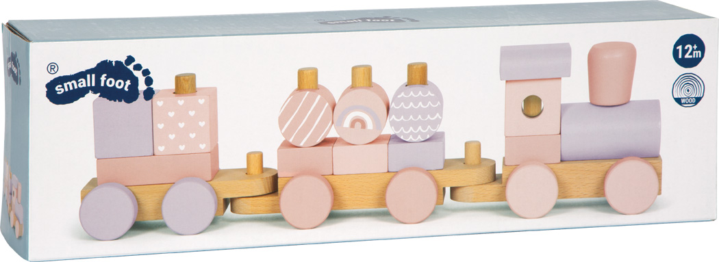 puidust rongikomplekt ja ladumismäng beebile ja väikelapsele