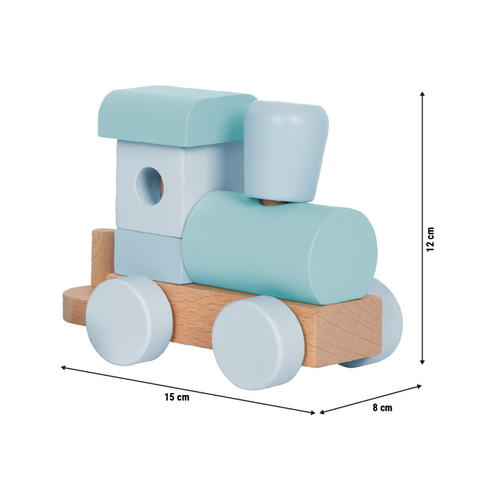 puidust rongikomplekt ja ladumismäng beebile ja väikelapsele