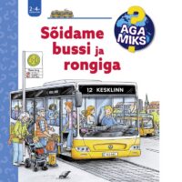klapiraamat bussi ja rongiga sõitmise teemal lasteraamat liiklemise ja transpordi õppimiseks
