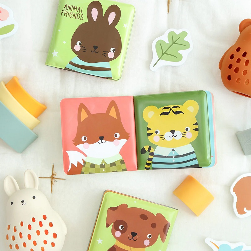 A Little Lovely Company pehme ja veega värvuv vanniraamat lastele