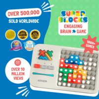 Nutikas ja ekraanivaba Interaktiivne mängukonsool GiiKer "Super Blocks" - 1000+ väljakutset, suurepärane tegevus reisile, autosõiduks