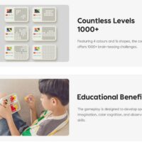 Nutikas ja ekraanivaba Interaktiivne mängukonsool GiiKer "Super Blocks" - 1000+ väljakutset, suurepärane tegevus reisile, autosõiduks