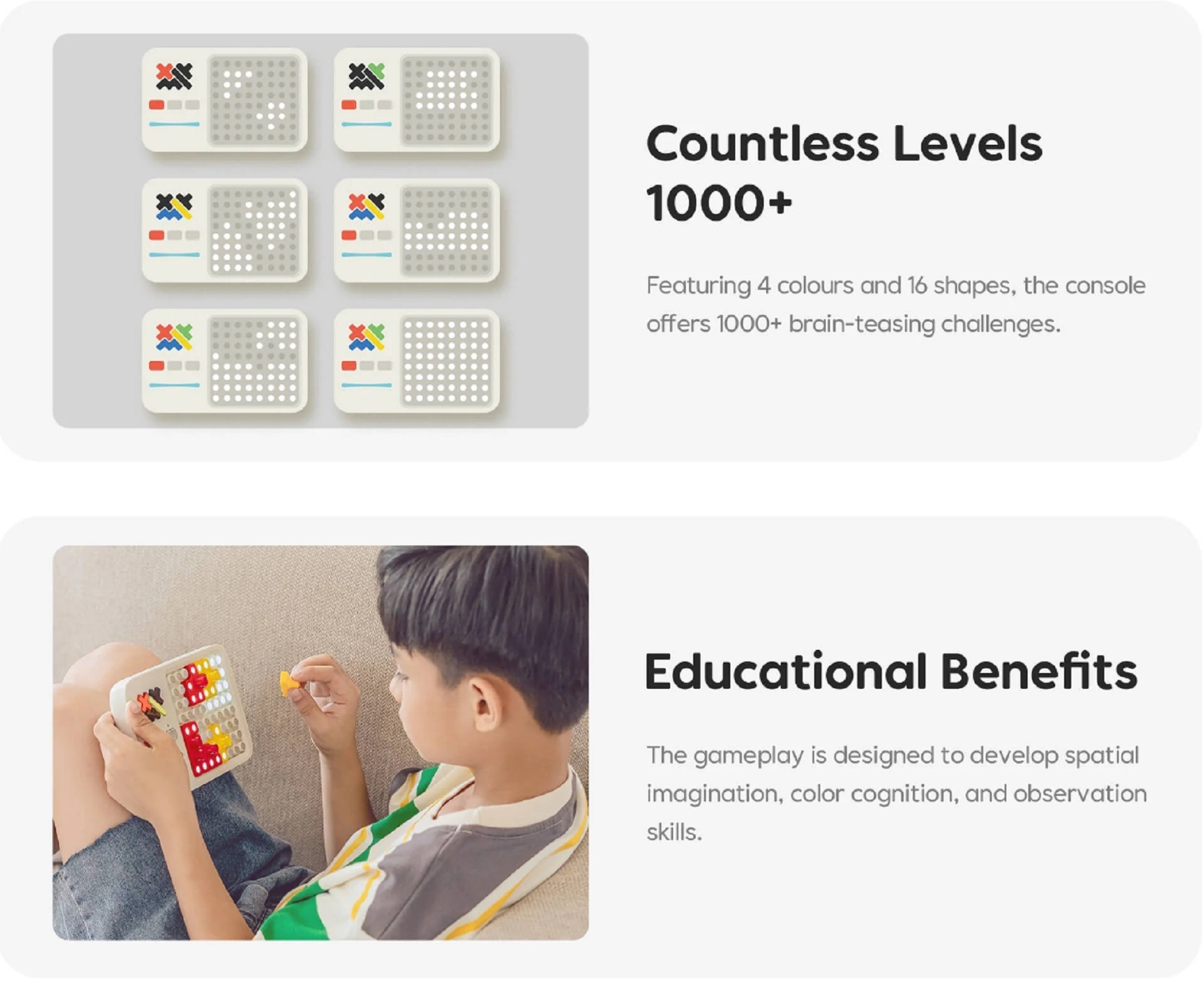 Nutikas ja ekraanivaba Interaktiivne mängukonsool GiiKer "Super Blocks" - 1000+ väljakutset, suurepärane tegevus reisile, autosõiduks