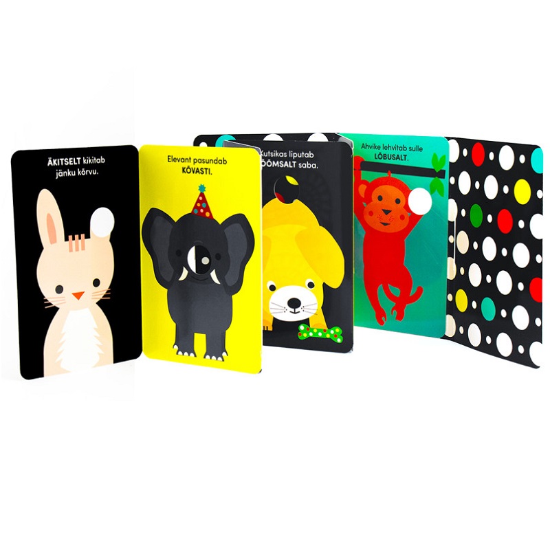 Beebide voldikraamat „Beebi Mängib“ – kontrastsed värvid ja liikuvad pildid väikelastele