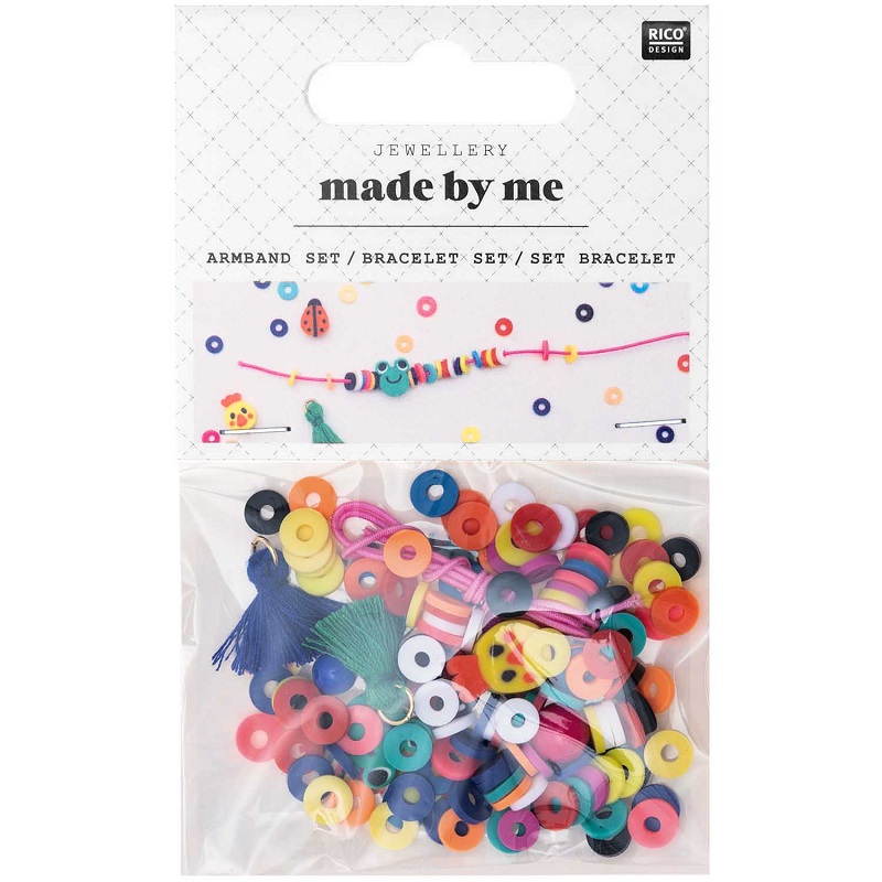 Käevõru meisterdamise komplekt – sisaldab paela, helmeid ja kaunistusi