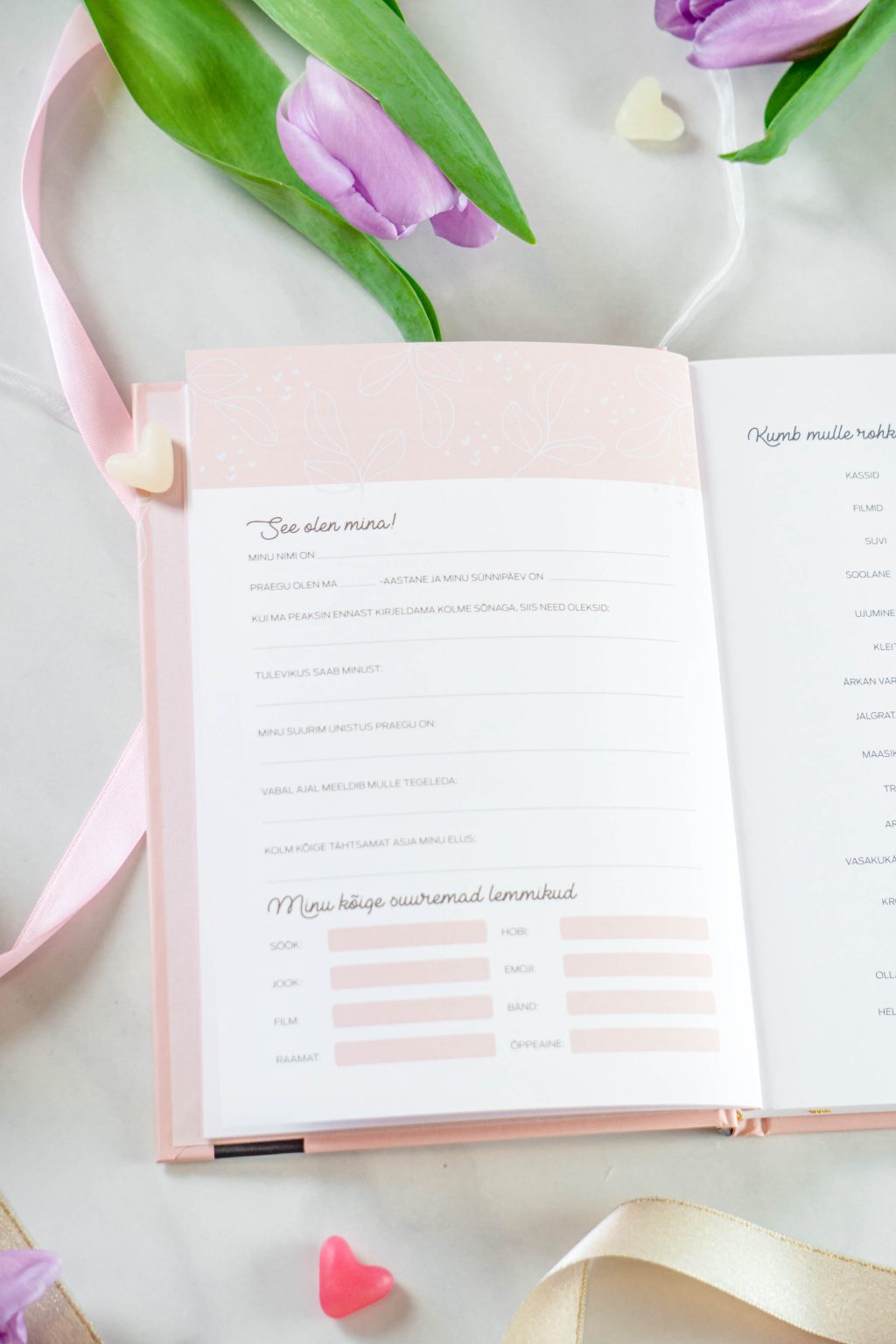 Lõbus ja kaasaegne täidetav sõbrapäevik – küsimused, harjutused ja mälestused.