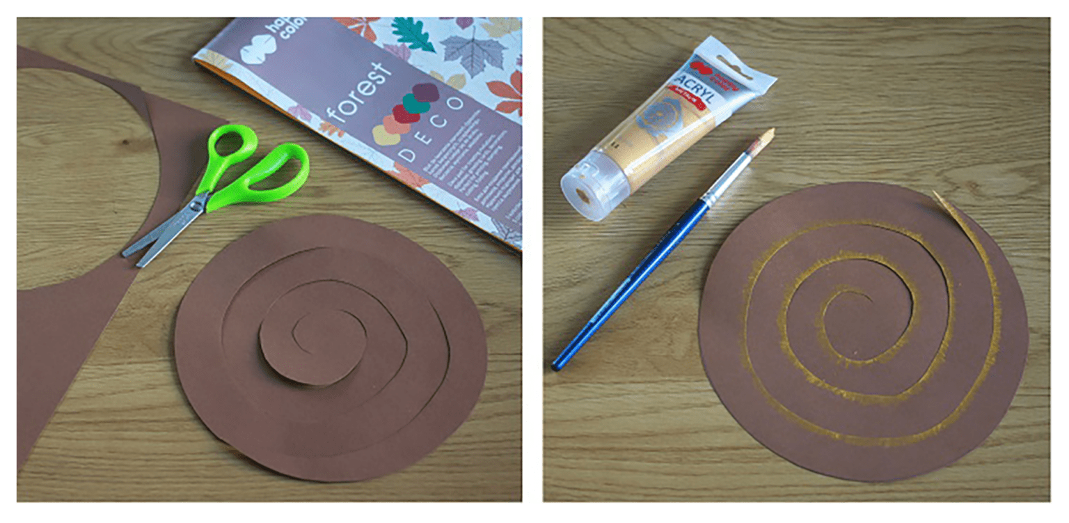 Sügistoonidega värviliste disainpaberite segupakk.