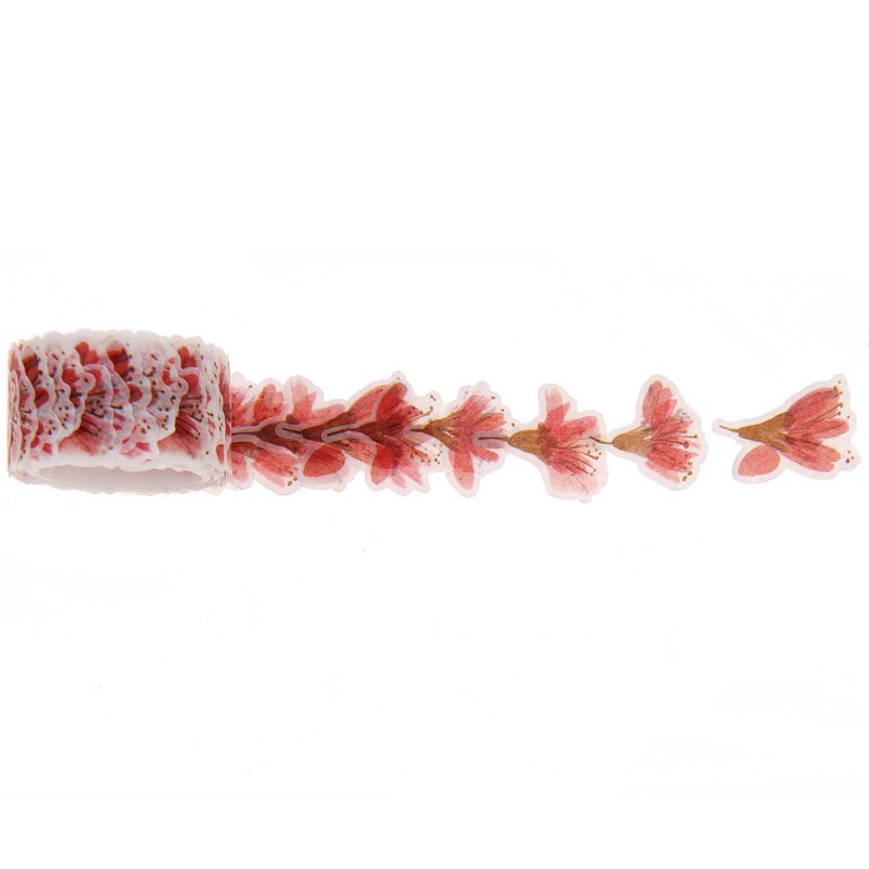 Lillekujulised washi tape kleepsud kleebised – 200 tk, erinevad värvid ja disainid