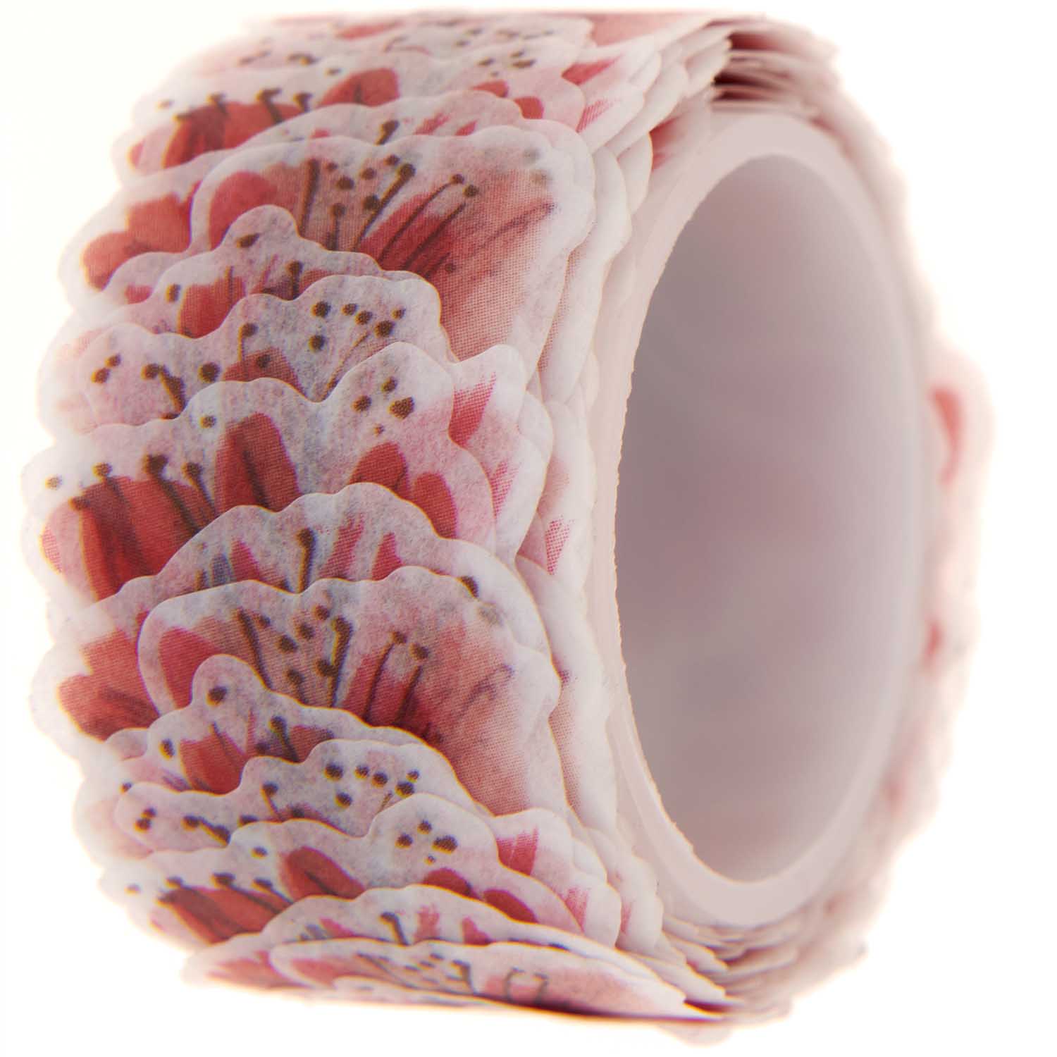 Lillekujulised washi tape kleepsud kleebised – 200 tk, erinevad värvid ja disainid