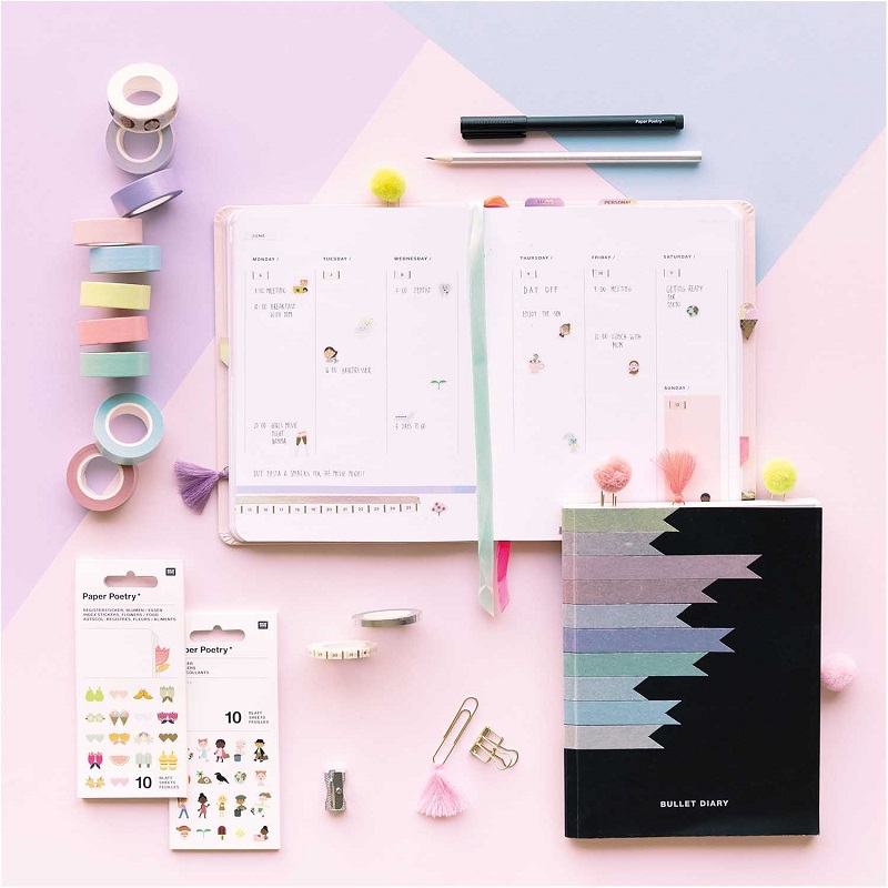 washi kleeplintide komplekt pastelsed värvitoonid.