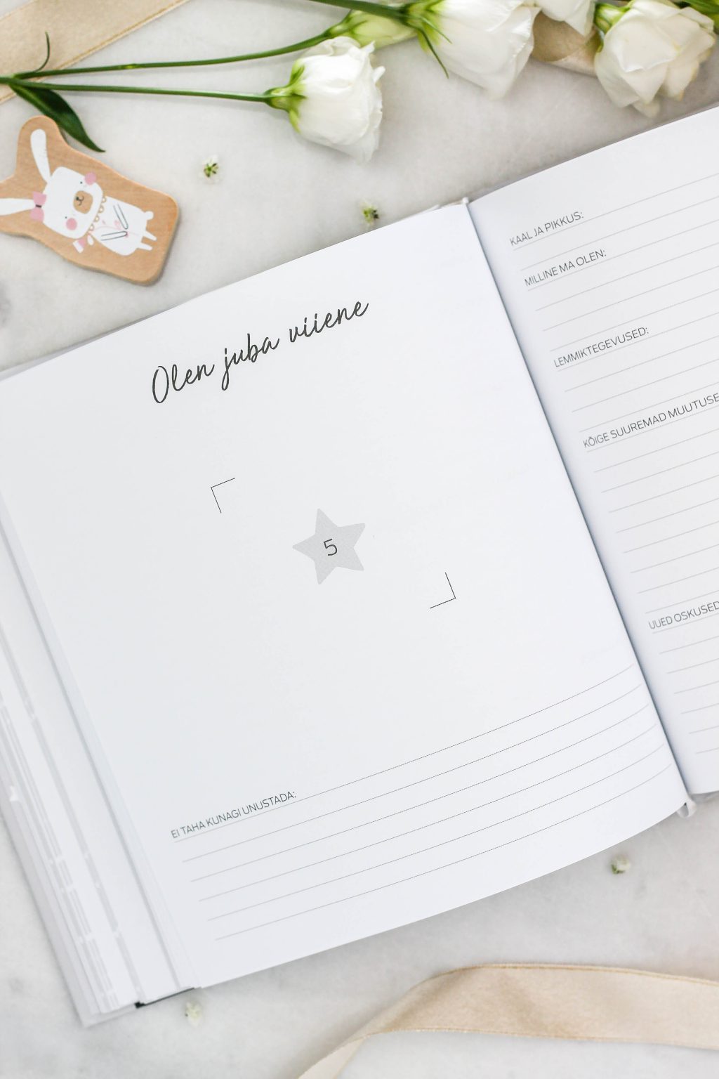 Beebiraamat „Minu Esimesed Aastad“ – täidetav mälestusteraamat lapse esimeste hetkede jäädvustamiseks