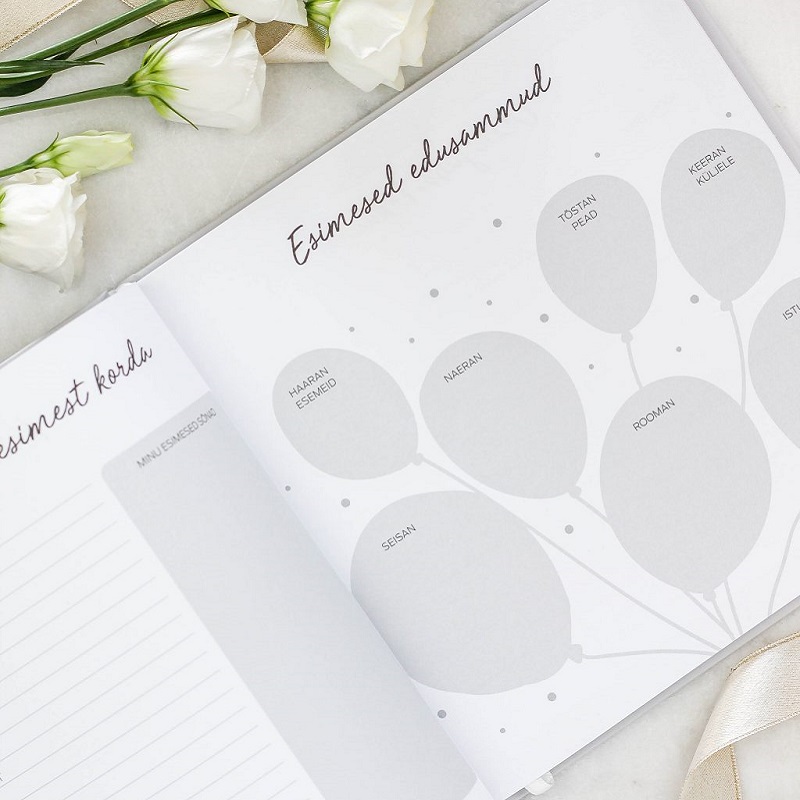 Beebiraamat „Minu Esimesed Aastad“ – täidetav mälestusteraamat lapse esimeste hetkede jäädvustamiseks