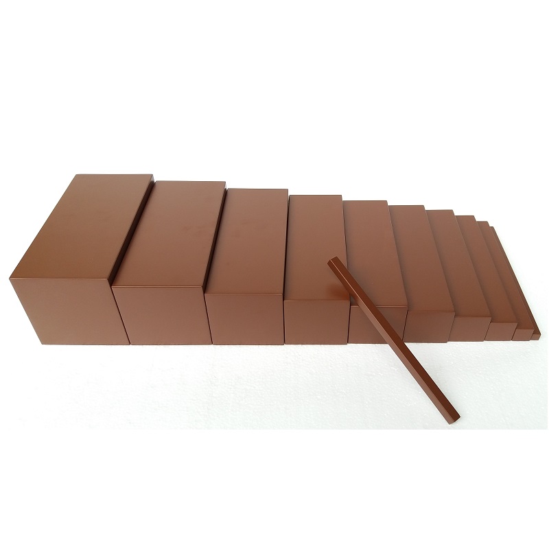 Montessori pruun trepp – geomeetria ja mõõtmete mõistmiseks