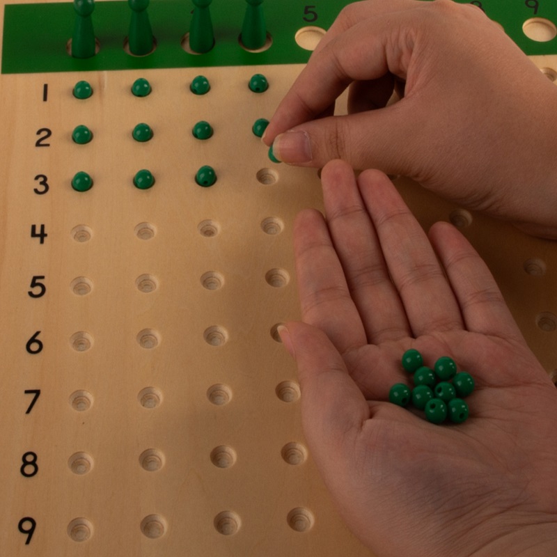 Montessori pedagoogika jagamistahvel matemaatika õppimiseks