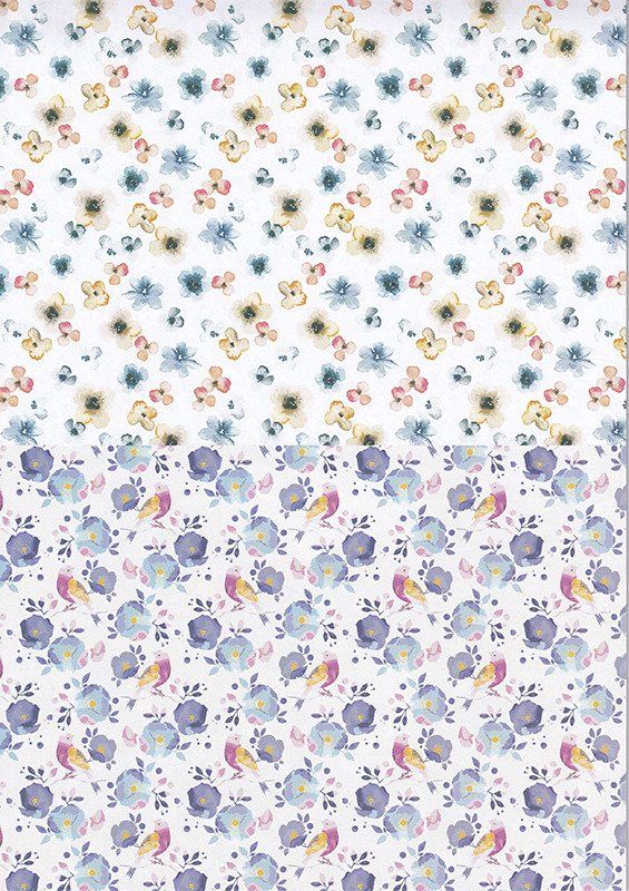 Lilleliste mustritega disainpaberite segupakk.