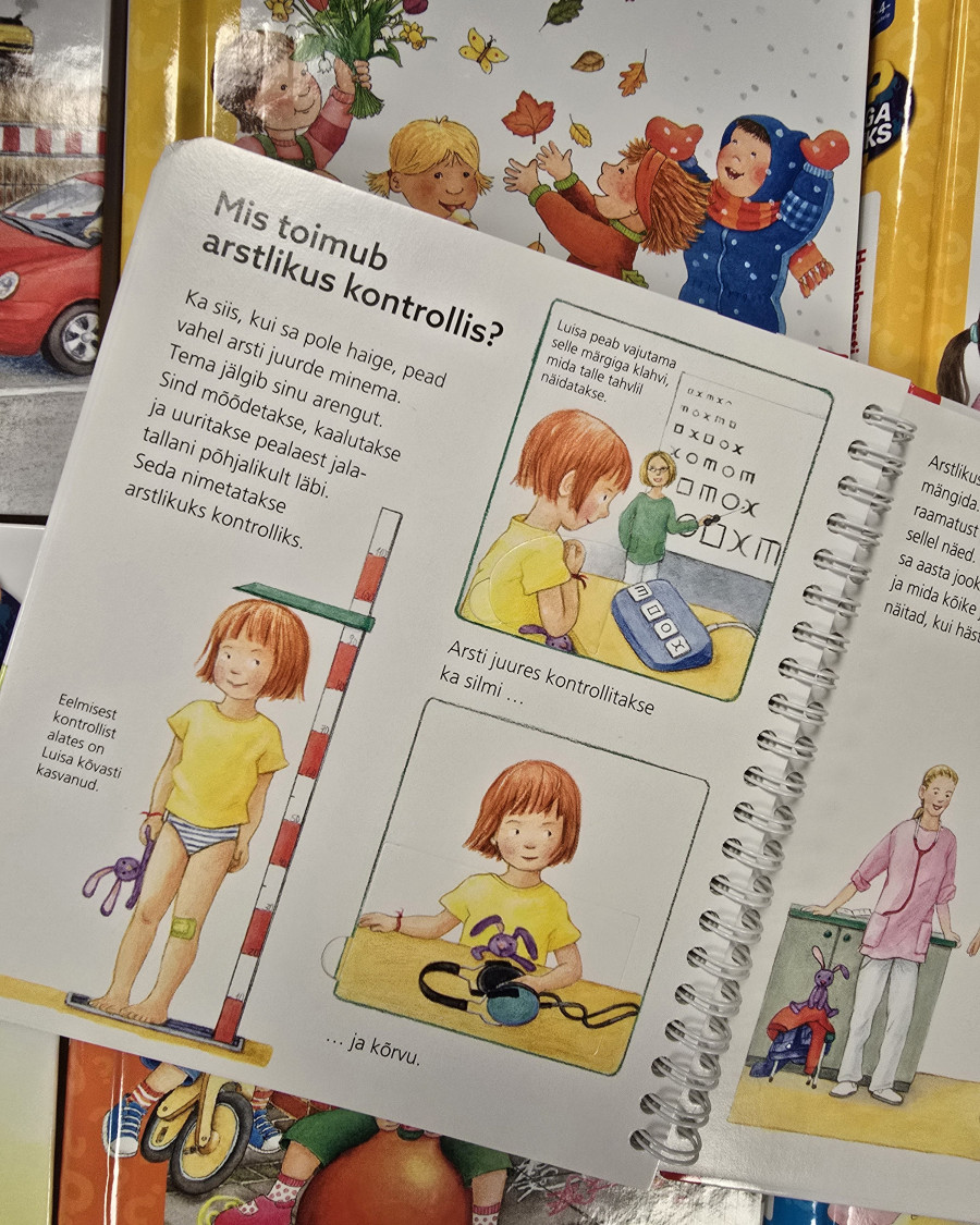 Klapiraamat "Aga miks? Varsti olen jälle terve" – hariv ja mänguline raamat tervise teemadel.