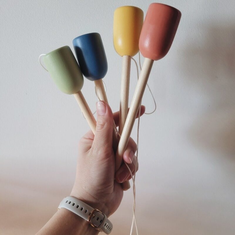 Puidust palli püüdmismäng, 4 tk