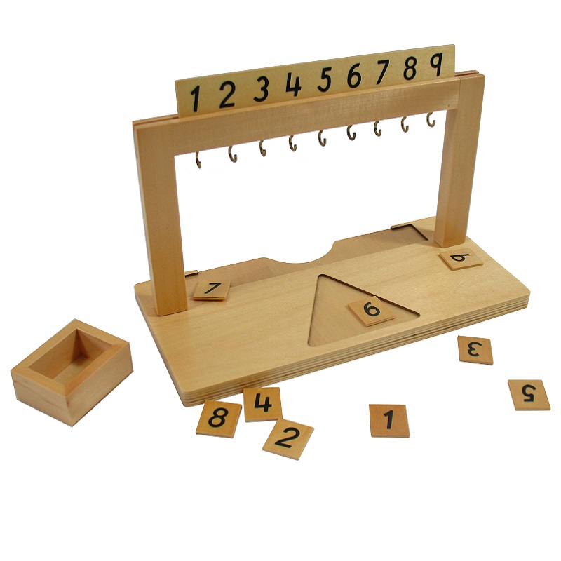 1–9 numbrite loendamisalus – Montessori õppevahend koguste ja numbrite seostamiseks