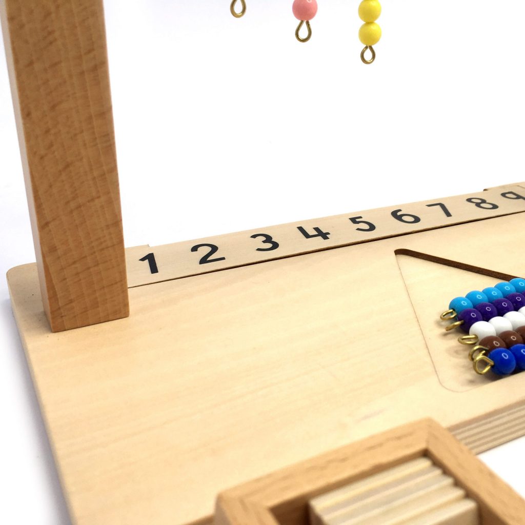 1–9 numbrite loendamisalus – Montessori õppevahend koguste ja numbrite seostamiseks